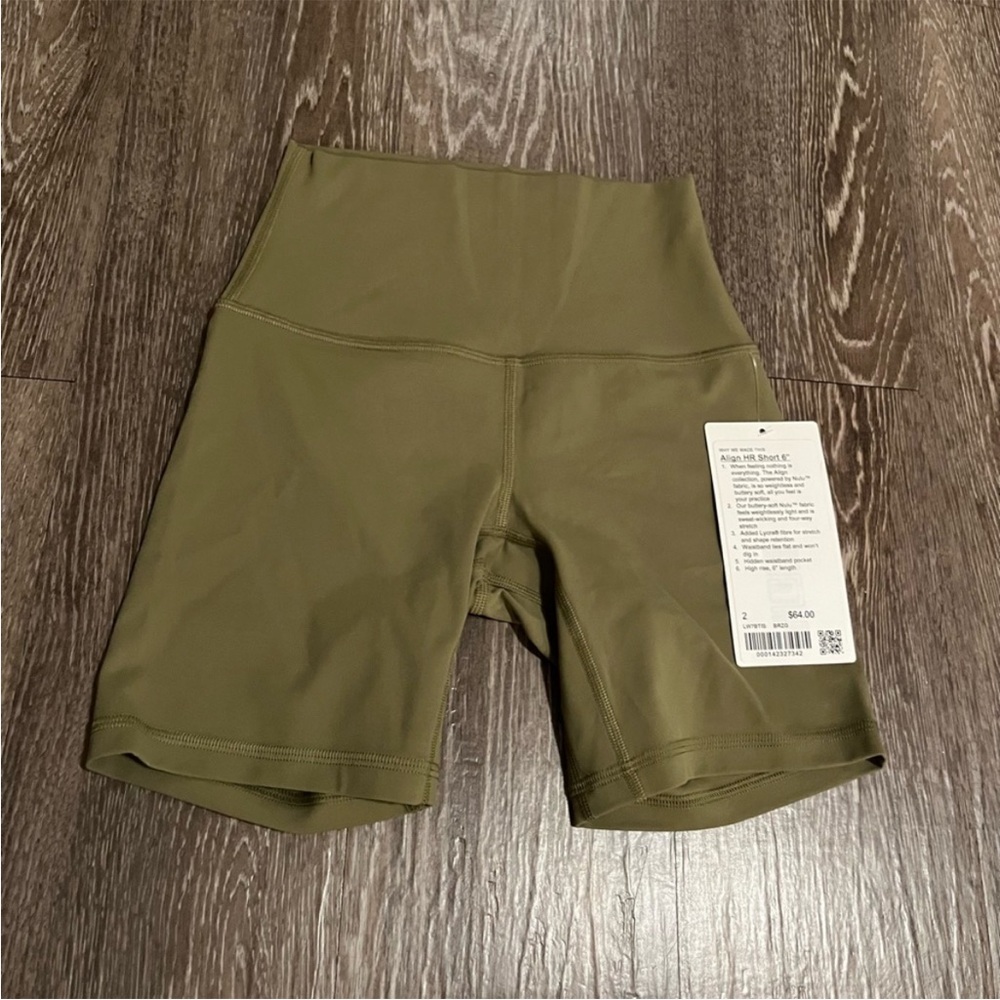Lululemon Align HR Shorts 6” - Bronze Green - Picture 3 of 3